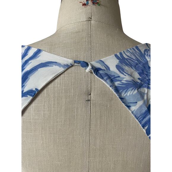 NWOT Seven Wonders Kiah Blue Floral Tiered Cutout Backless Maxi Dress Size Small - Picture 8 of 11
